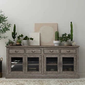 Halladay 75 accent console - Dimensions & Weight: 55.5" L x 14.7" W x 33.8" H | 104.76 lb. Care Instructions: Direct sunlight can cause fading and damage finishes. Use coasters or pads under flowerpots, vases, hot pans, and drink glasses. Warping, shrinking, and splitting can result from extreme temperature and humidity changes. If damage is caused by stains or other ...